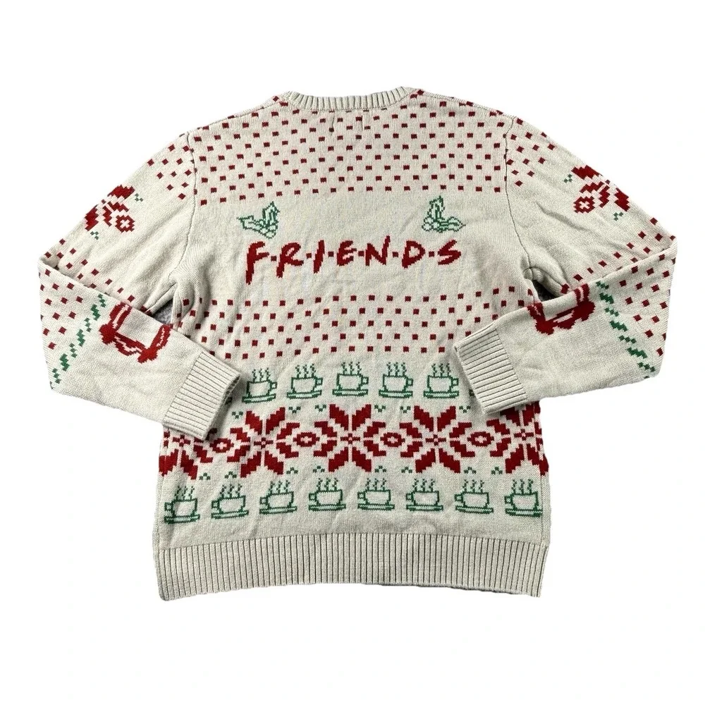 Friends Christmas Sweater ADULT LARGE Pullover Crew‎ Neck Holiday Y2K TV Series